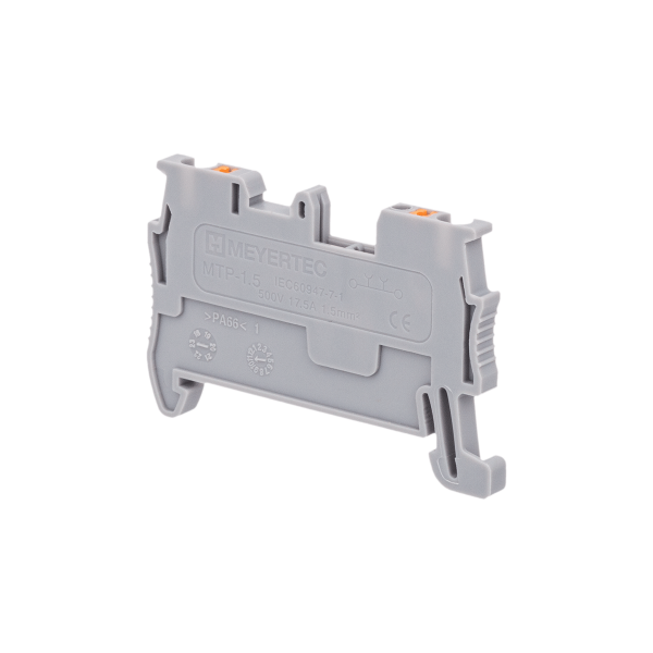 Клемма push-in проходная, 1.5 мм², серая MTP-1.5