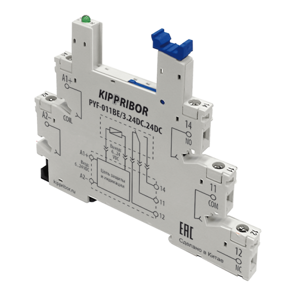 3-ярусная колодка с винтовыми клеммами для 1-конт. реле SR, белая PYF-011BE/3.24DC.24DC