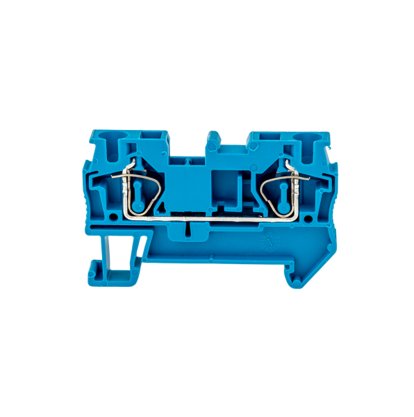Клемма пружинная проходная, 4 мм², синяя MTS-4BL