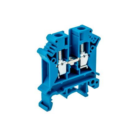 Клемма винтовая проходная, 6 мм², синяя MTU-6BL