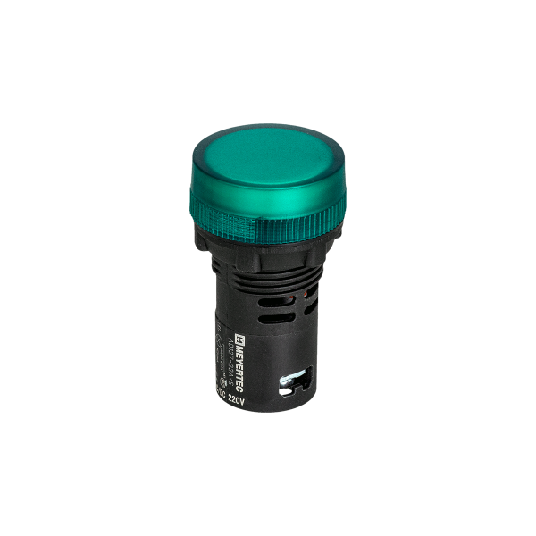 Сигнальная LED лампа, зеленый, 220V AC/DC IP65 MT22-SA33