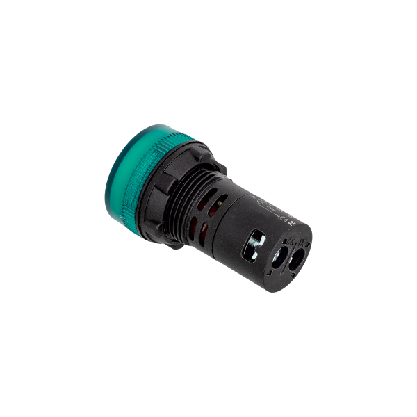 Сигнальная LED лампа, зеленый, 380V AC IP65 MT22-SA73