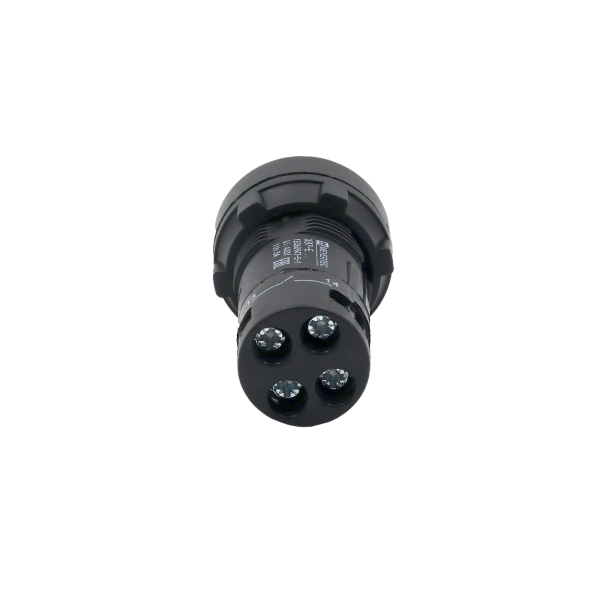 Кнопка желтая выступающая с подсветкой, 1NO, 220V AC, IP54, пластик MTB7-EW35616