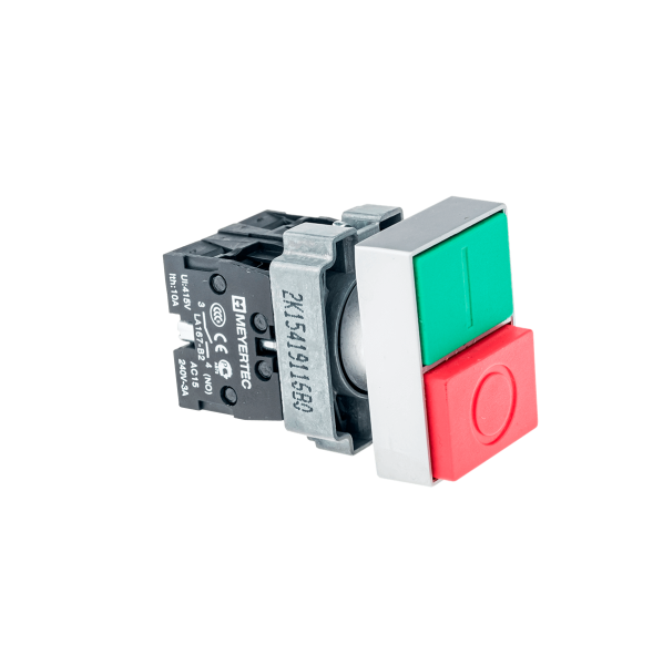 Кнопка двойная 1NO+1NC, выступающий толкатель MTB2-BLZ1584