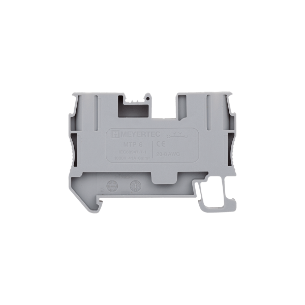 Клемма push-in проходная, 6 мм², серая MTP-6