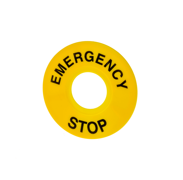 Табличка "Emergency Stop", размер 60 мм (2 шт. в комплекте) MTB2-F07