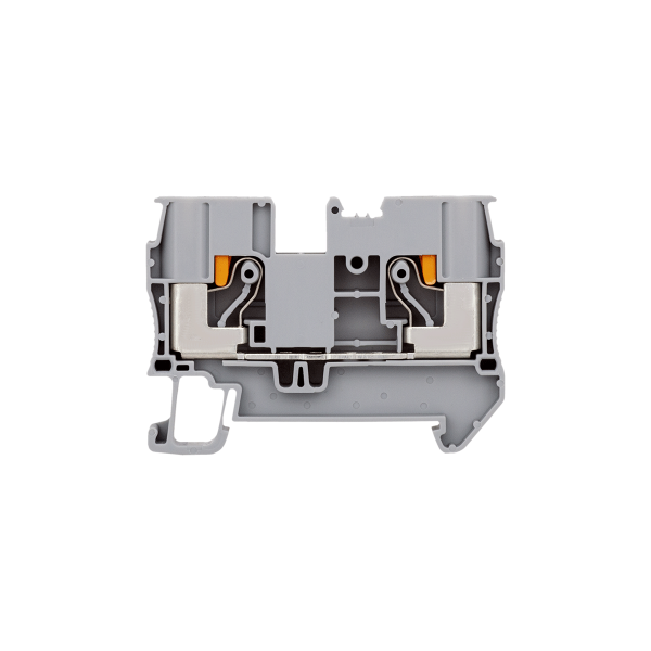 Клемма push-in проходная, 6 мм², серая MTP-6