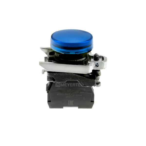 Лампа сигнальная синяя, 220V AС/DC, IP65, металл MTB4-BV763