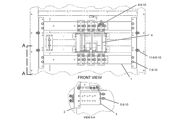 CATERPILLAR BUS BAR GP-CIRCUIT BREAKER –REAR EXTENSION