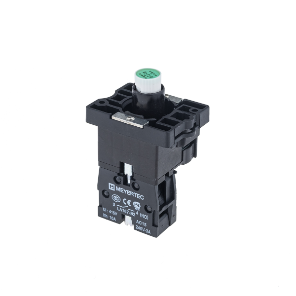 Основание с подсветкой 1NO зеленый 24V, пластик MTB2-EW613