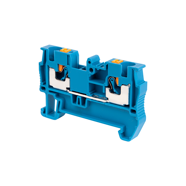 Клемма push-in проходная, 4 мм², синяя MTP-4BL