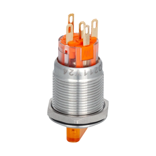 Переключатель с подсветкой, с фиксацией, 24V AC/DC, желтый, 2 положения, 1NO+1NC, IP67, нержавеющая сталь MT67-BD211Y24