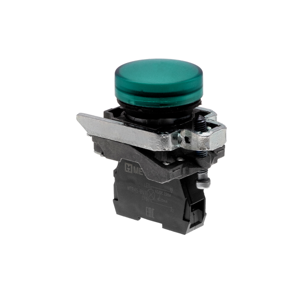 Лампа сигнальная зеленая, 220V AС/DC, IP65, металл MTB4-BV733
