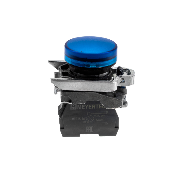 Лампа сигнальная синяя, 24V AС/DC, IP65, металл MTB4-BV761