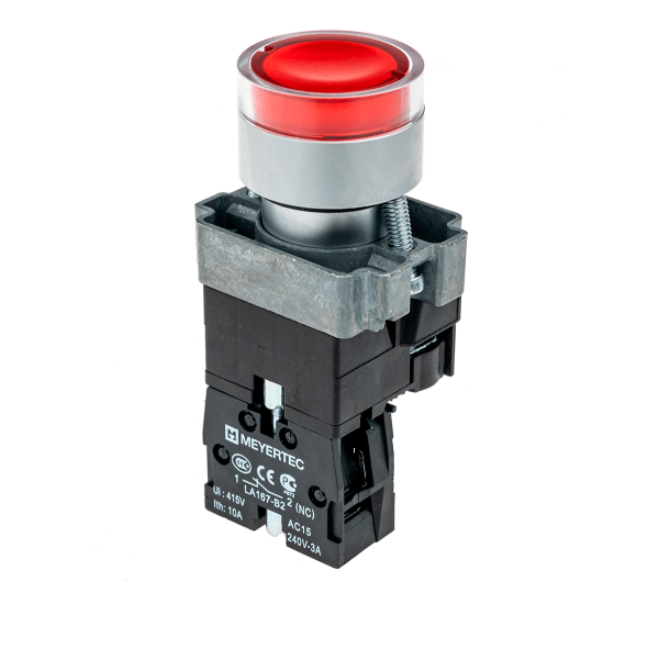 Кнопка с подсветкой красная 24V 1NC MTB2-BW3461