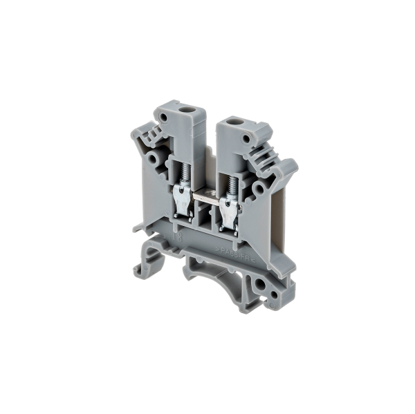 Клемма винтовая проходная, 4 мм², серая MTU-4