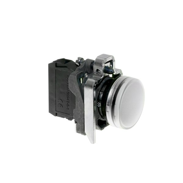 Лампа сигнальная белая, 220V AС/DC, IP65, металл MTB4-BV713