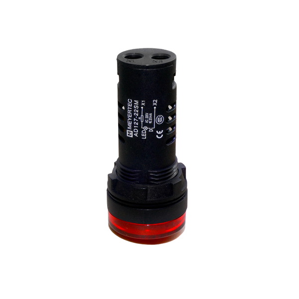 Зуммер с подсветкой, 80дБ, красный, 220V AС, IP65, пластик MT22-SM220E