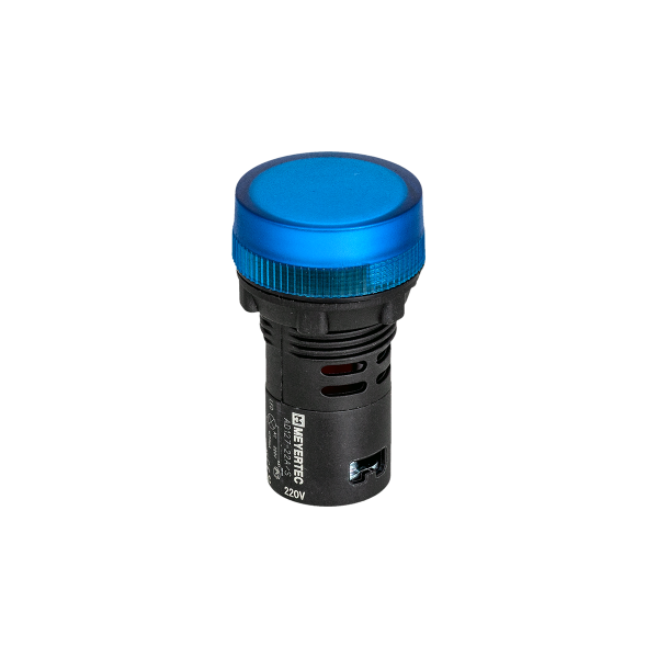 Сигнальная LED лампа, синий, 220V AC IP65 MT22-SA66