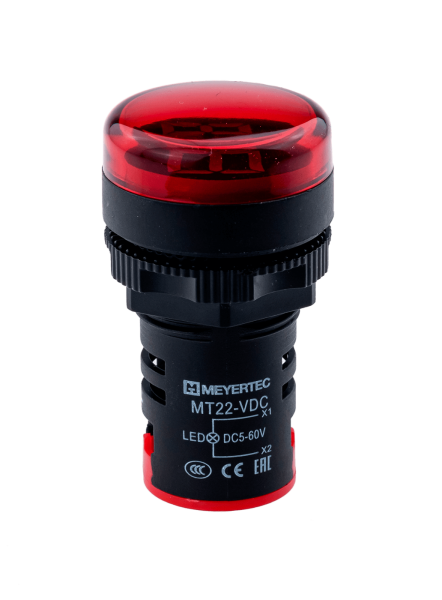 Индикатор напряжения, 5-60V DC, красный MT22-VDC4