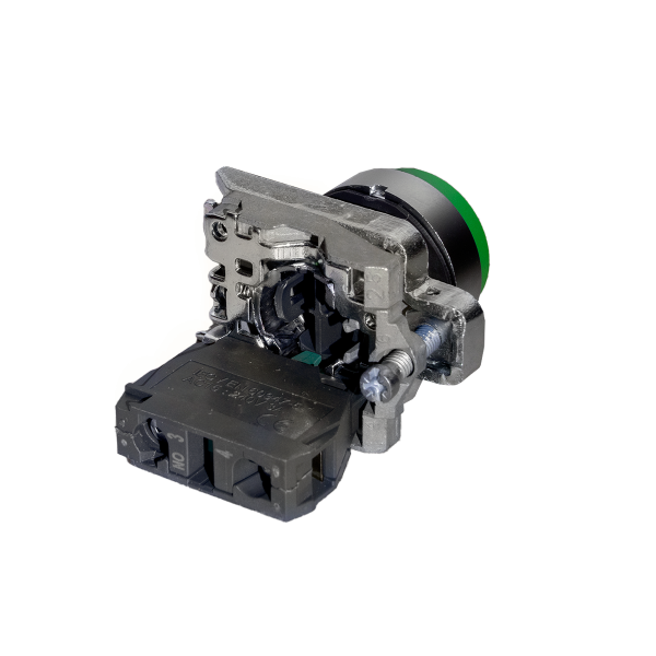 Кнопка выступающая зеленая,  1NO, IP65, металл MTB4-BL31