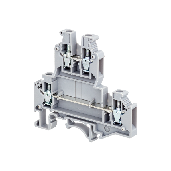 Клемма винтовая двухуровневая удлиненная, 4 мм² MTU-D4L