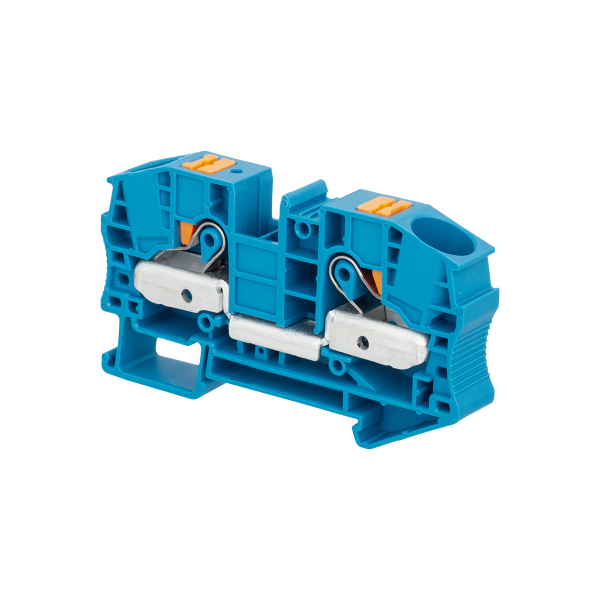 Клемма push-in проходная,16 мм², синяя MTP-16BL