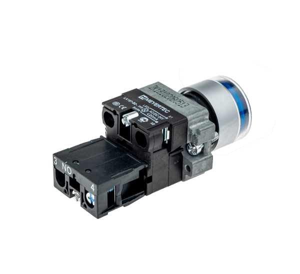 Кнопка с подсветкой синяя, 220V 1NO MTB2-BW3663