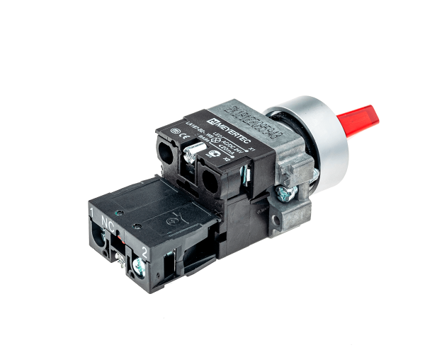 Переключатель с подсветкой, с фиксацией, 220V AC/DC, красный, 2 положения, 1NC MTB2-BK2463