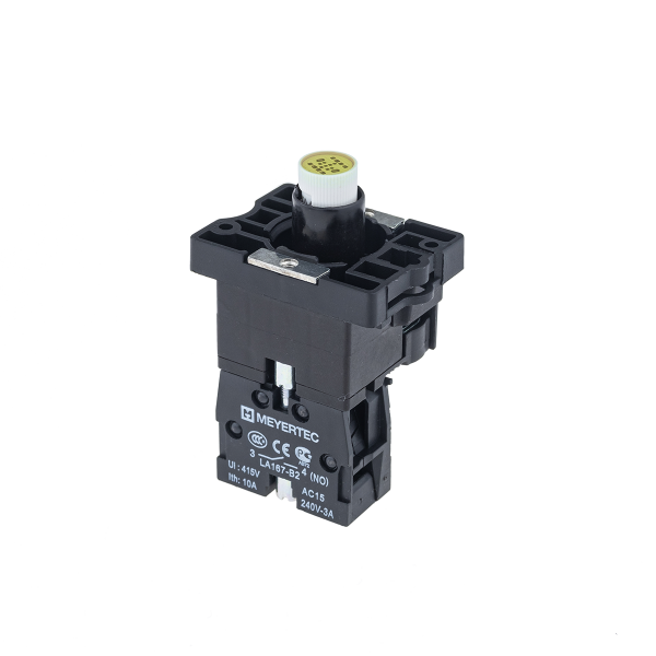 Основание с подсветкой 1NO желтый 24V, пластик MTB2-EW615