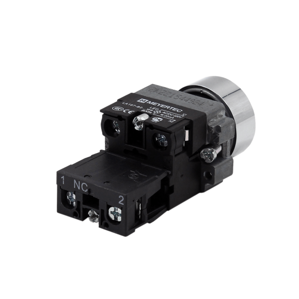 Кнопка плоская красная с подсветкой, 220V AC/DC, 1NС, IP67, металл MTB2-BWF3462
