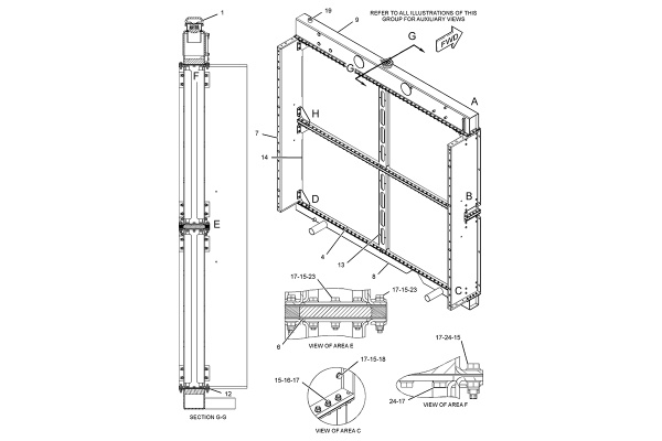 CATERPILLAR RADIATOR GP –REAR