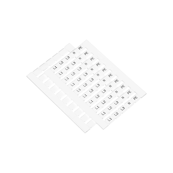 Маркировка пружинных клемм 6, 10, 16 мм²,  (L1, L2, L3, N, PE) (уп. 100 шт.) MTS-6ML