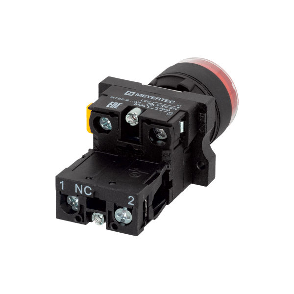 Кнопка красная с подсветкой, 1NС, 220V AC/DC, IP54, пластик MTB2-EW34623