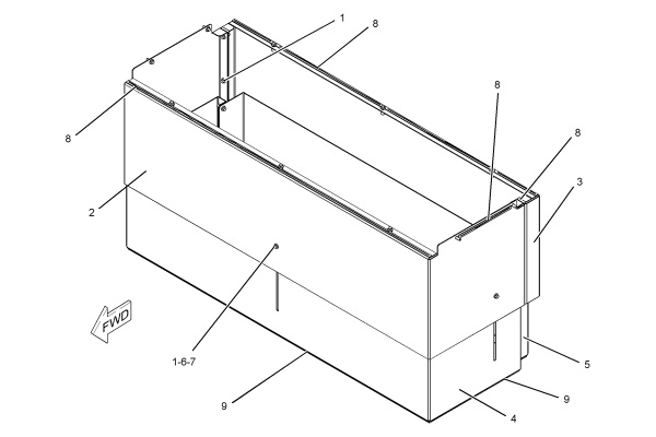 CATERPILLAR BOX AS-EXTENSION –REAR SHROUD
