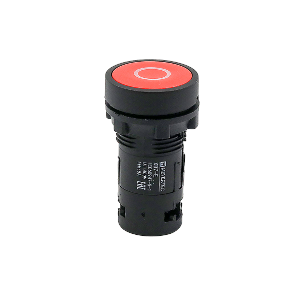 Кнопка плоская красная, маркировка "O", 1NС, IP54, пластик MTB7-EA41582