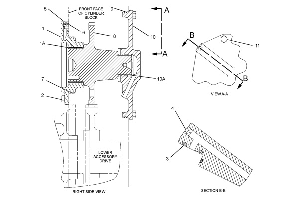 CATERPILLAR DRIVE GP-ACCESSORY –UPPER, RH