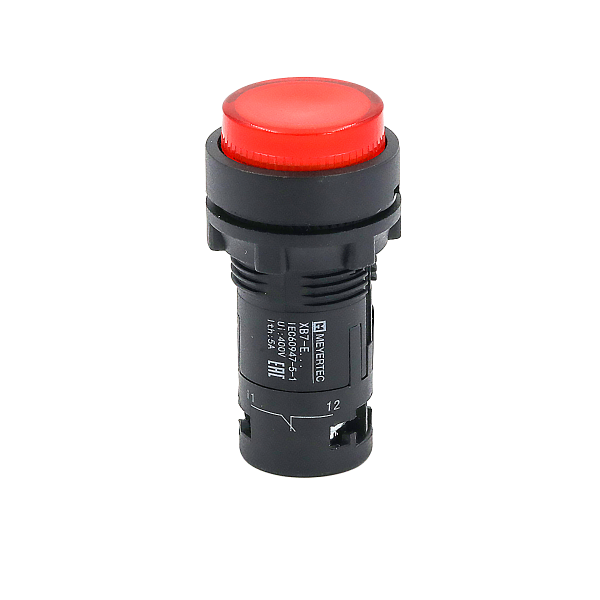 Кнопка красная выступающая с подсветкой, 1NС, 24V AC/DC, IP54, пластик MTB7-EW34621