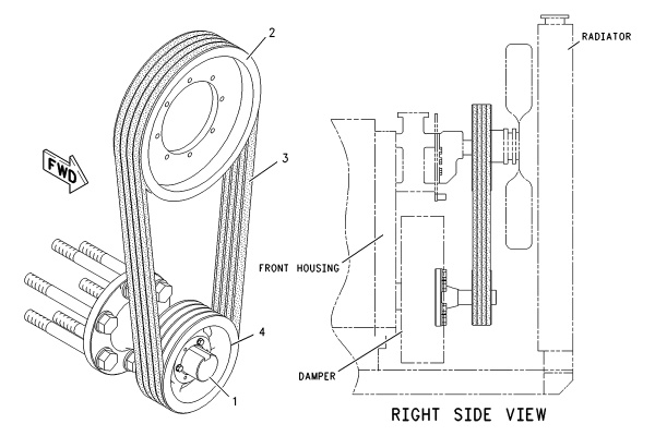 CATERPILLAR PULLEY GP-FAN DRIVE
