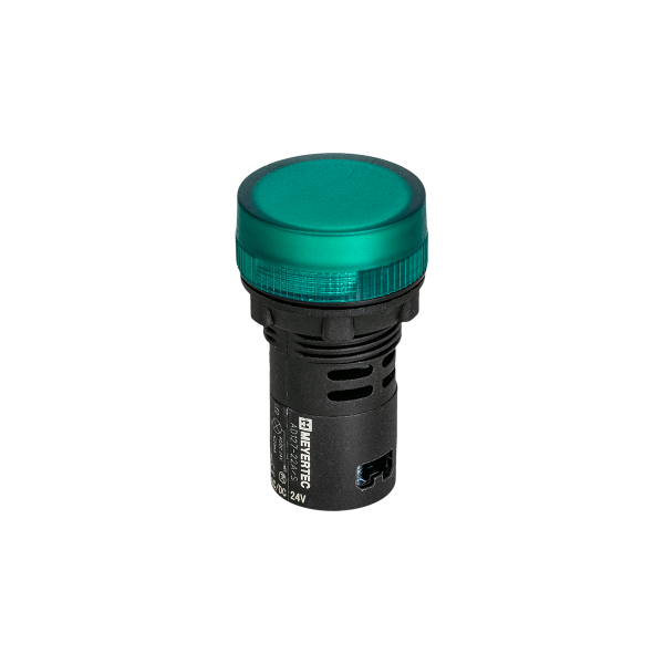 Сигнальная LED лампа, зеленый, 24V AC/DC IP65 MT22-SA13