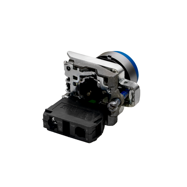 Кнопка выступающая синяя,  1NO, IP65, металл MTB4-BL61