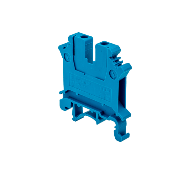Клемма винтовая проходная, 4 мм², синяя MTU-4BL