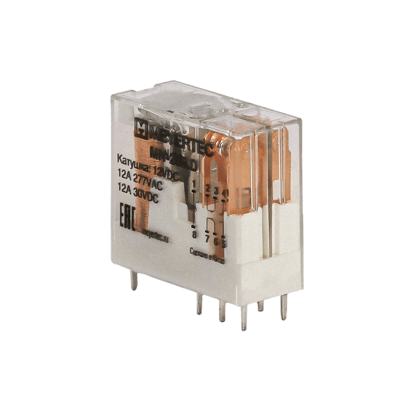 Реле промежуточное 2-конт., 12VDC, ток 12 А MN-202.D