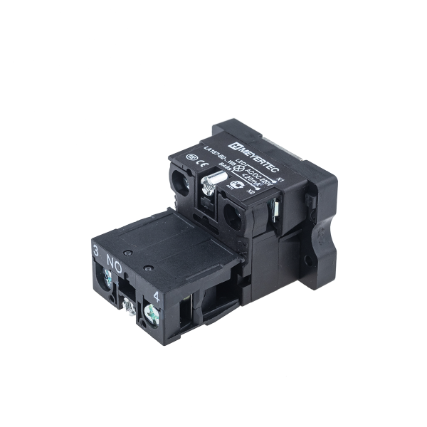 Основание с подсветкой 1NO белый 24V, пластик MTB2-EW611