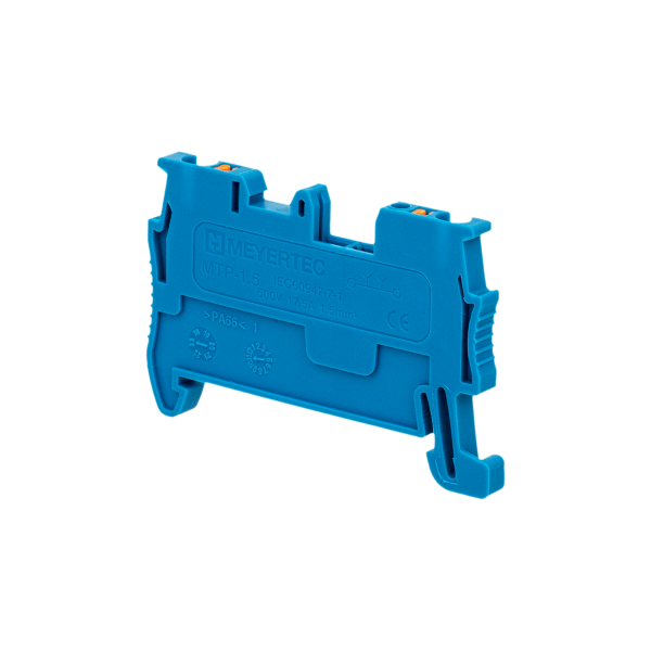 Клемма push-in проходная, 1.5 мм², синяя MTP-1.5BL