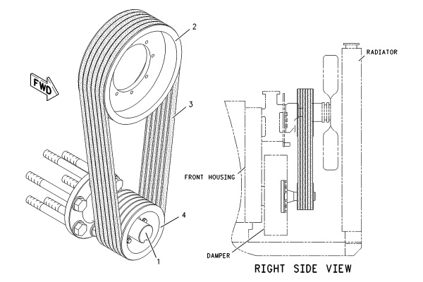 CATERPILLAR PULLEY GP-FAN DRIVE