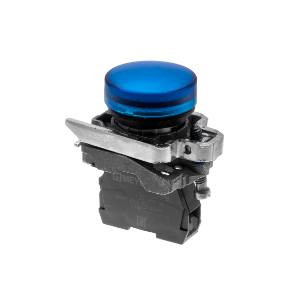 Лампа сигнальная синяя, 24V AС/DC, IP65, металл MTB4-BV761