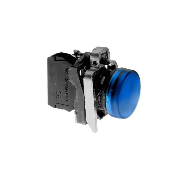 Лампа сигнальная синяя, 220V AС/DC, IP65, металл MTB4-BV763