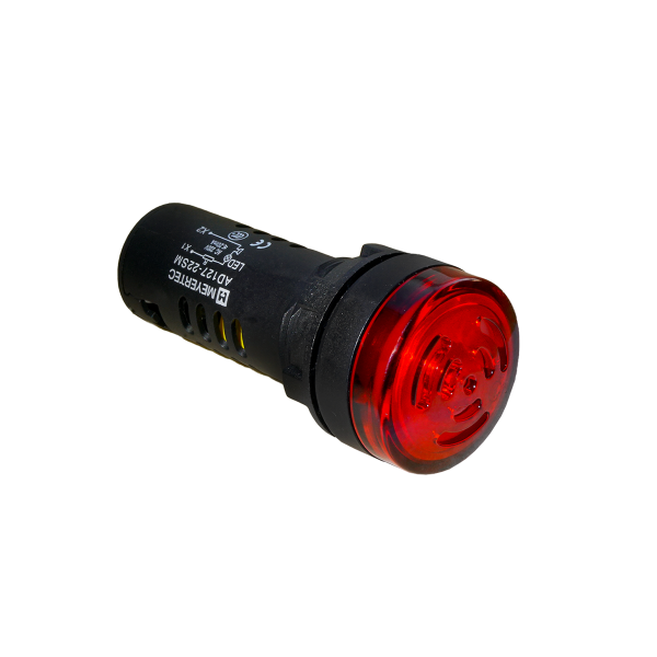 Зуммер с подсветкой, 80дБ, красный, 220V AС, IP65, пластик MT22-SM220E