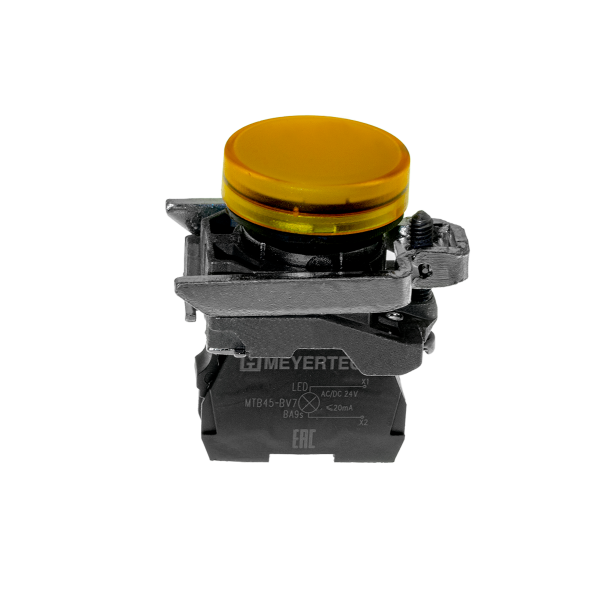 Лампа сигнальная желтая, 24V AС/DC, IP65, металл MTB4-BV751